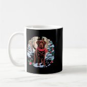 Mug Festive Chocolate Lab In Snowy Forest Winter Xmas  (Gauche)