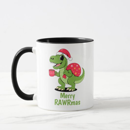 Mug Festive Christmas Dinosaur  (Gauche)