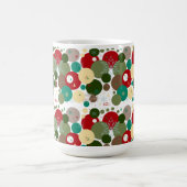 Mug Festive Circles with Snowflakes, Trees & Mistletoe (Centre)