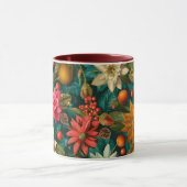 Mug Festive Citrus & Winter Floral Christmas Pattern (Centre)