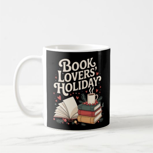Mug Festive Cosy Book Lovers Vacances Retro Noël (Gauche)