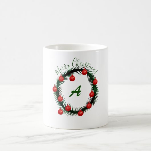 Mug Festive de Noël Monogramme (Centre)
