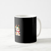 Mug Festive Dog with Reindeer Antlers � Cute Christmas (Devant droit)