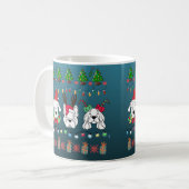 Mug Festive dogs Christmas pattern - cute hoiiday dogs (Devant gauche)