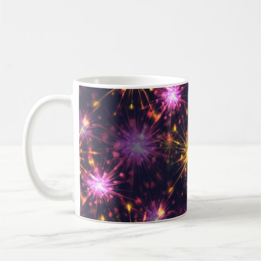 Mug Festive feux d'artifice des coeurs (Gauche)