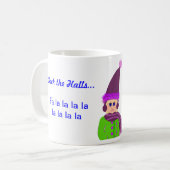 Mug Festive fille aux yeux bleus avec Casquette de pru (Devant gauche)