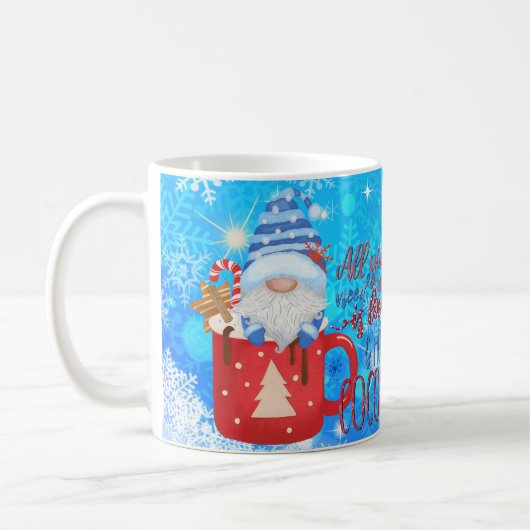 Mug Festive Fnowflake cadeau de Noël (Gauche)