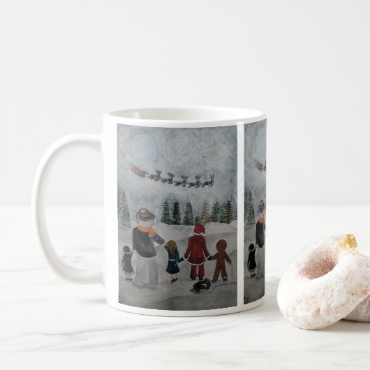 Mug Festive Friends Painting by Alfred Fox (Avec donut)
