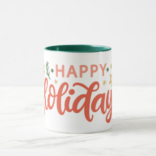 Mug Festive Happy Holidays Design