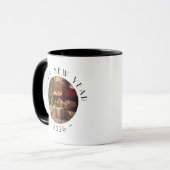 Mug Festive Happy New Year Custom Photo Text Party (Devant gauche)