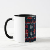 Mug Festive knitted ginger bread snow flakes (Gauche)