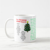 Mug Festive Mini 25 Word Puzzle Recherche Père Noël (Gauche)