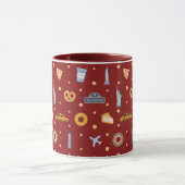 Mug Festive New York City Pattern Christmas Red (Centre)