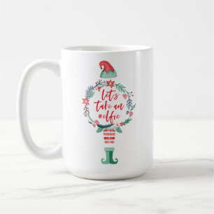 Mug Festive Noël Elfe Prenons un #Elfie
