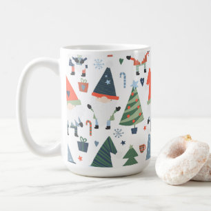 Mug Festive Noël Gnomes Sucres de canne Arbres