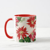 Mug Festive Noel Poinsettia Floral (Gauche)