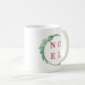 Mug Festive Noel rouge et verte Holly Wreath (Devant droit)