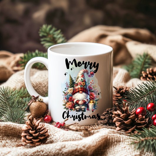 Mug Festive Nordic Gnome Trio with Candles and Winter 