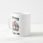 Mug Festive Nordic Gnome Trio with Candles and Winter (Devant gauche)