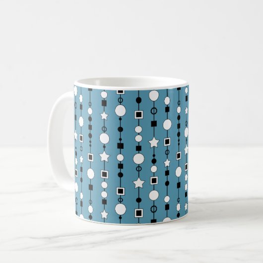 Mug Festive pattern with string beads and jewelry star (Devant gauche)