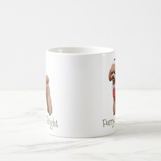 Mug Festive Poodle Furry et brillant (Centre)