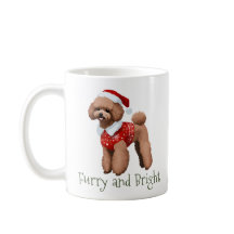 Festive Poodle Furry et brillant