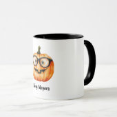 Mug Festive Pumpkin Halloween Personalized Name (Devant droit)