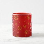 Mug Festive Red Love, Peace and Joy with Snowflakes (Centre)