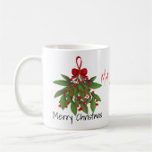 Mug Festive Red Meet Me Under the Mistletoe Christmas (Gauche)