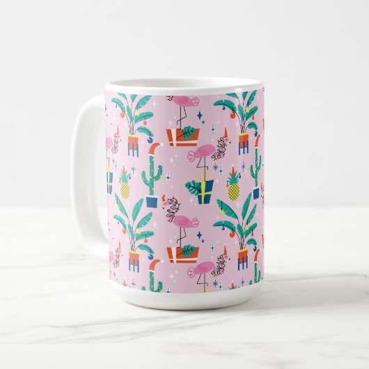 Mug Festive Tropical Noël Motif (Devant gauche)