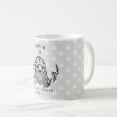 Mug Festive vacances Père Noël Etching Famille Monogra (Devant droit)