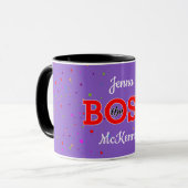 Mug Festive (Votre Nom) Le Patron (Devant gauche)