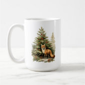 Mug Festive Whimsy : sapin de Noël et renard (Gauche)