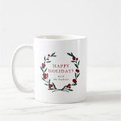 Mug Festive Wreath Family Christmas (Gauche)