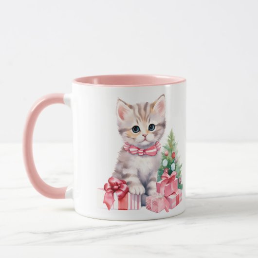 Mug Festivités roses Kitten Café (Gauche)