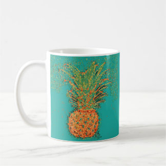 Mug Fête Ananas-Abstrait Ananas sur Fond Clair