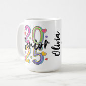 Mug Fête animée "Senior 2025" (Devant gauche)