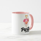 Mug Fête ! Aquarelle Llama (Devant droit)