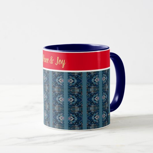 Mug Fête Bleu et Rouge par Poète Adiela Akoo (Devant droit)