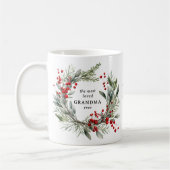 Mug Fête botanique de Noël couronne grand-mère Cadeau (Gauche)