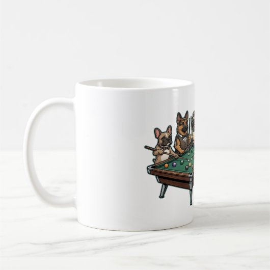 Mug Fête canine au billard (Gauche)