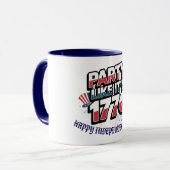 Mug "Fête comme c'est 1776" Personnalité de Celeb patr (Devant gauche)