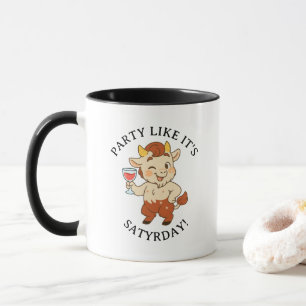 Mug Fête Comme le samedi Vin mignon Satyr Mythologie
