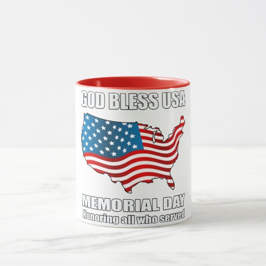 Mug Fête commémorative de Dieu béni USA (Centre)