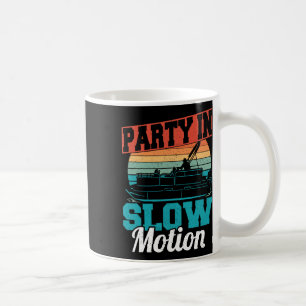 Mug Fête Cool Au Ralenti Bateau Ponton Rétro Vinta