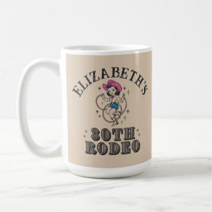 Mug Fête d'anniversaire 30 ans Cowgirl Rétro Vintage