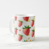 Mug Fête d'anniversaire aux fraises mignonnes (Devant gauche)