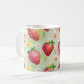Mug Fête d'anniversaire aux fraises mignonnes (Devant gauche)