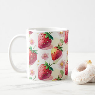 Mug Fête d'anniversaire aux fraises mignonnes
