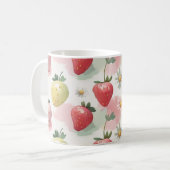 Mug Fête d'anniversaire aux fraises mignonnes (Devant gauche)